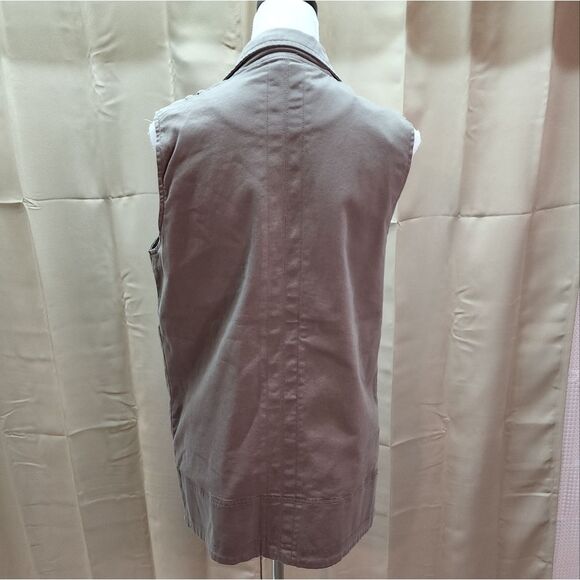 Max Jeans Sleeveless Moto Zippered Vest, New Size Small - Picture 4 of 11